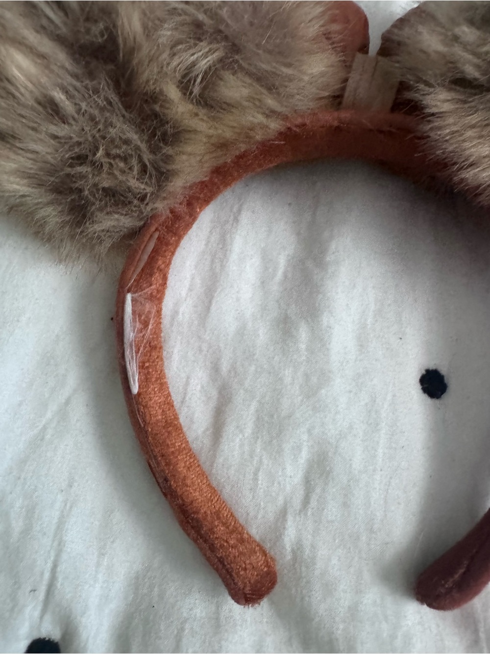 Disney Ewok Star Wars Brown Faux Fur Bow Headband - Picture 3 of 3